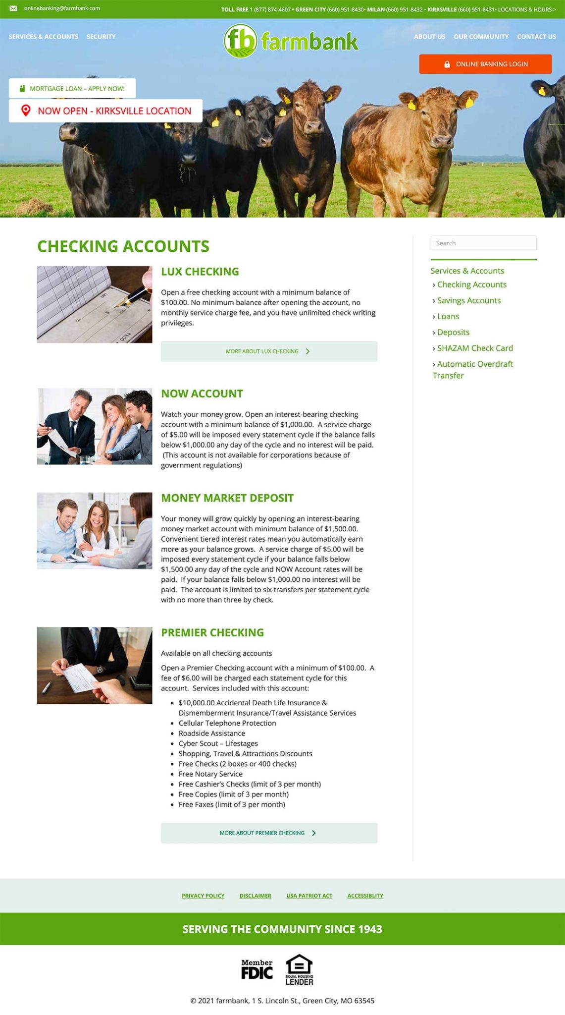 Farm Bank Interior Page by Vervocity in Quincy, IL