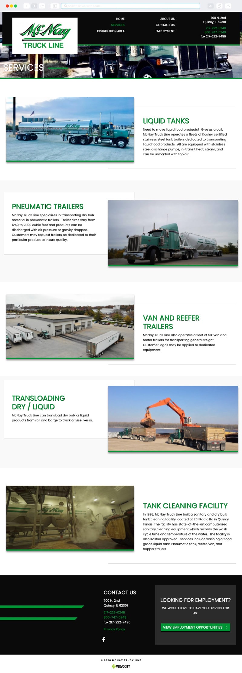McNay Truck Line Interior Page | Vervocity