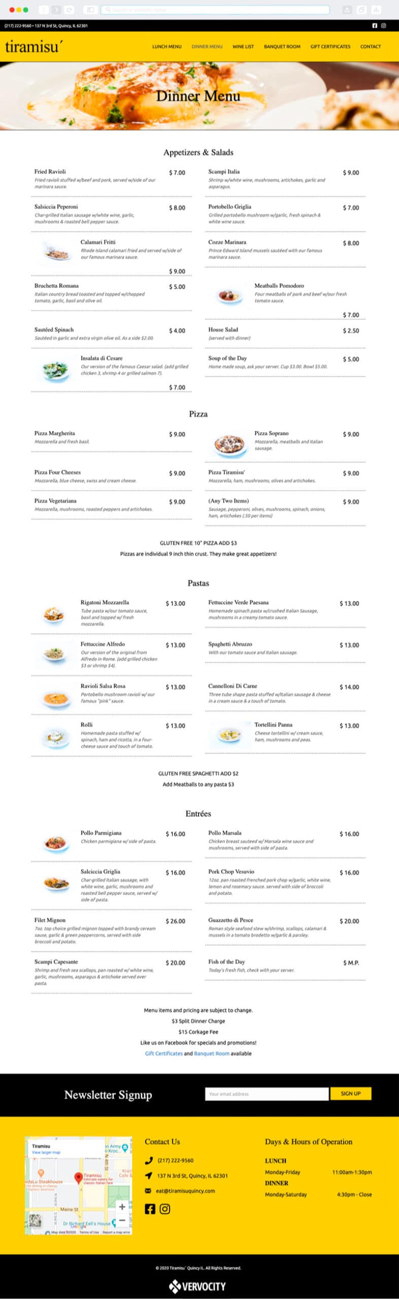Tiramisu Interior Page | Vervocity