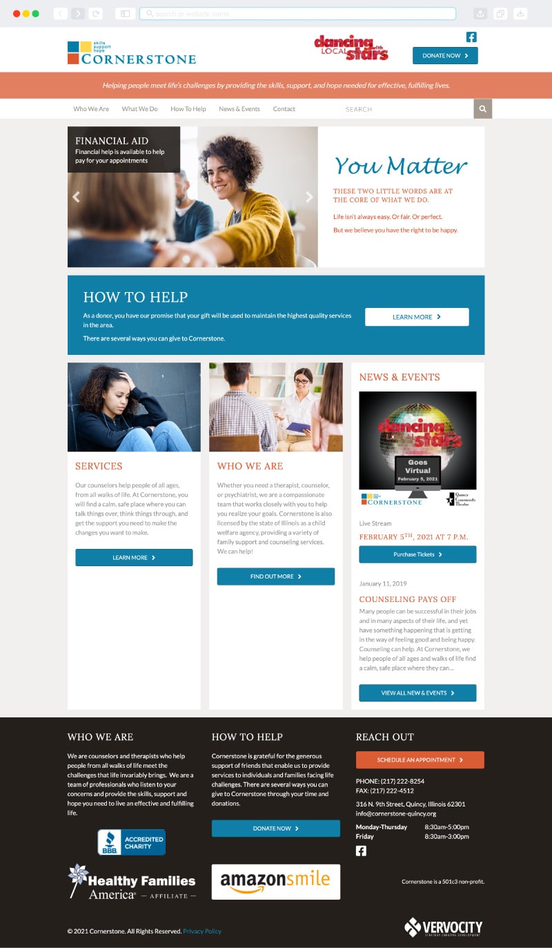 Cornerstone Homepage